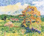 Camille Pissarro The fall of the big walnut oil painting artist